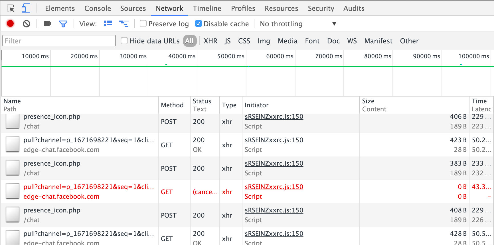 Dsiable Cache